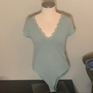 Forever 21 sage green body suit size M medium